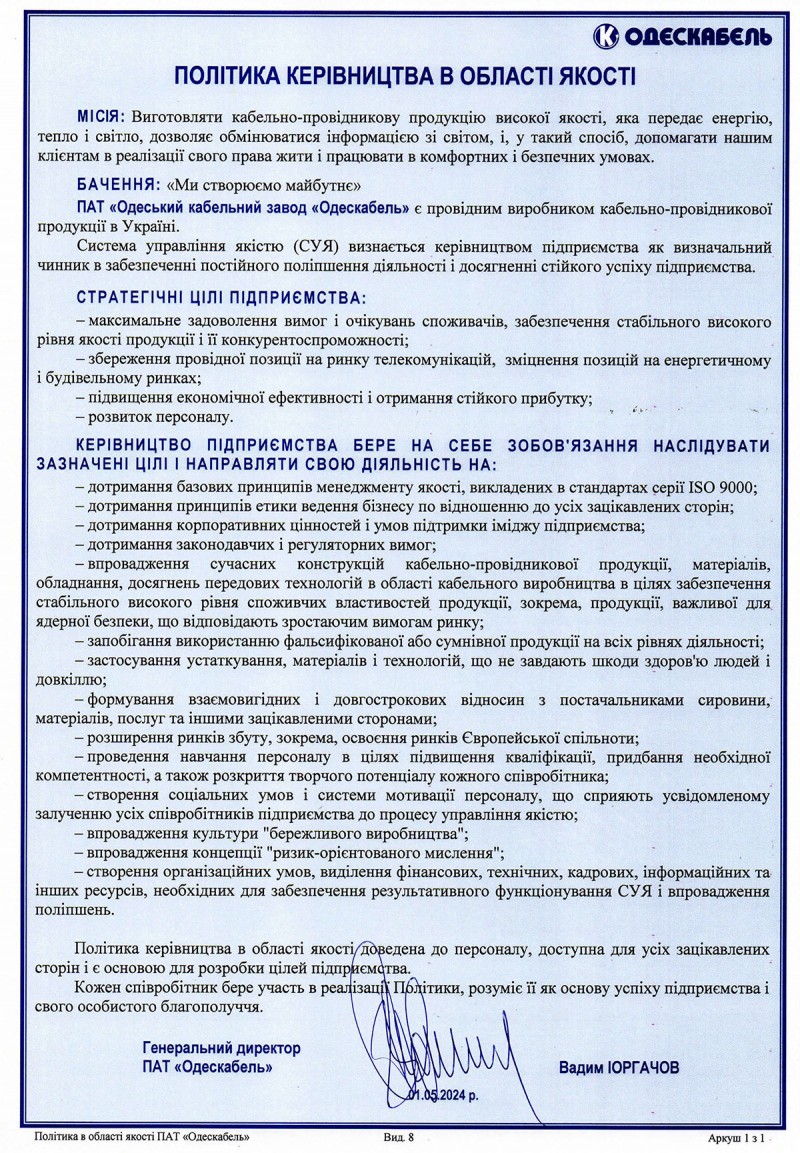 politika yakosti 2024